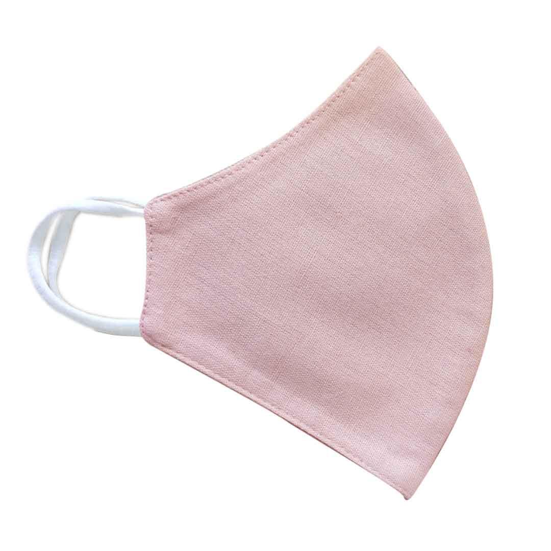 100% Cotton Linen Mask - Blush Pink - Dastkhat Studio