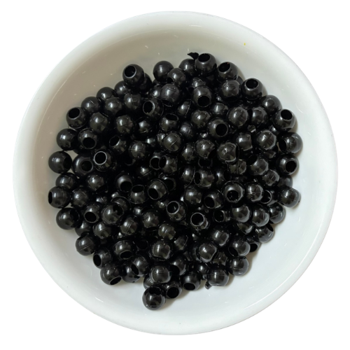 Black Plastic Beads