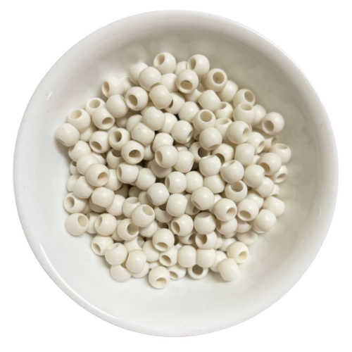 White Plastic Beads