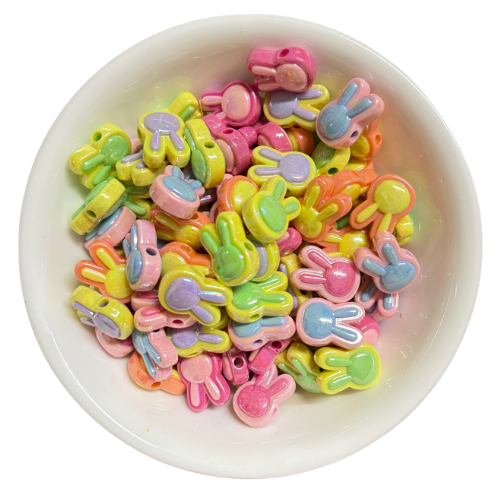 Chunky Multicolor Rabbit Beads