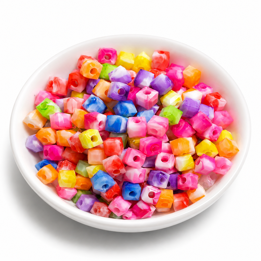 Multicolor Pastel Square Beads