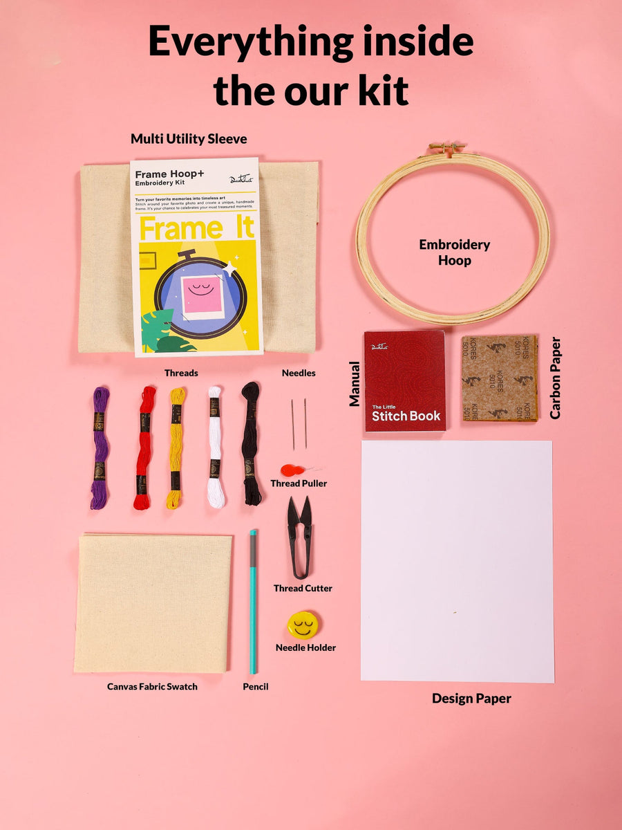 DIY Embroidery Photo Frame Kit -Sunlit-Bloom – Dastkhat Design Studios LLP