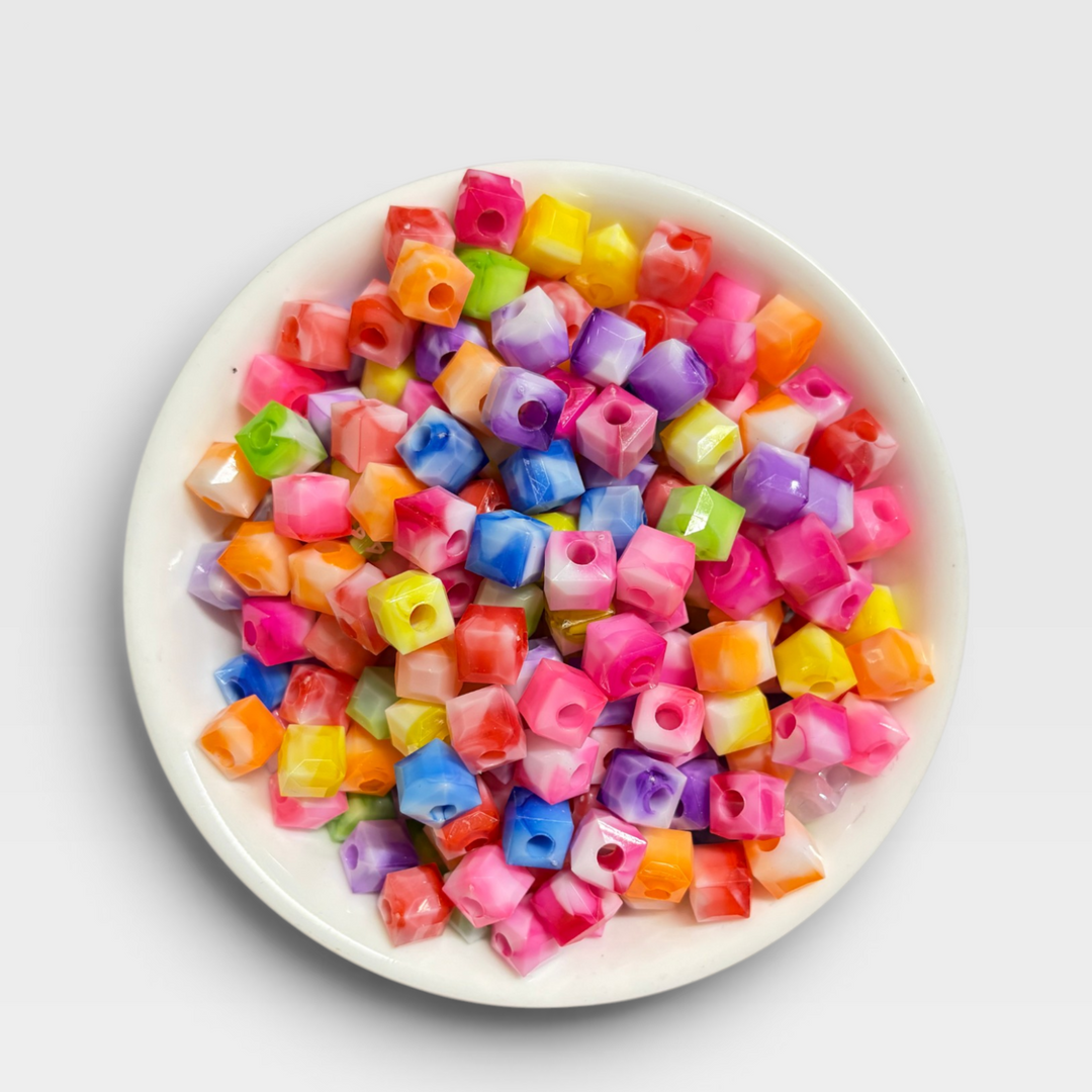 Multicolor Pastel Square Beads