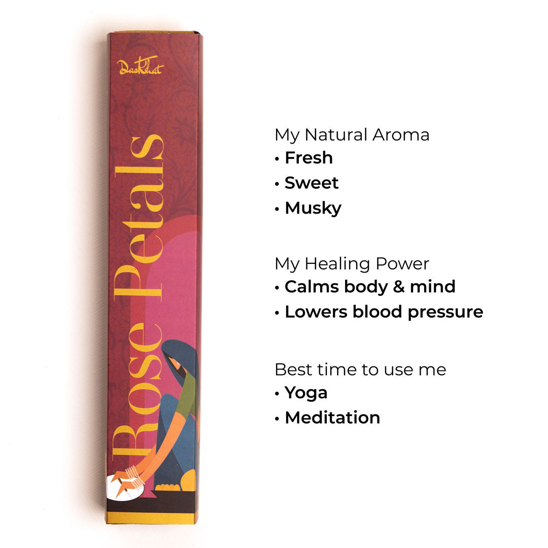 अगरबत्ती - Rose Petals (40 sticks)