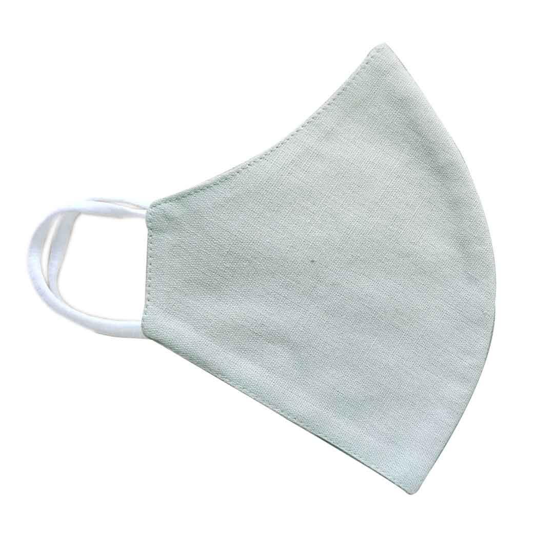 100% Cotton Linen Mask - Himalayan Mist - Dastkhat Studio
